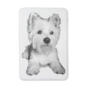 Westie des weißen weiße Badmatte Hochlandterrier Badematte