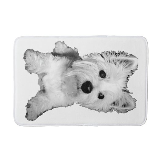 Westie des weißen weiße Badmatte Hochlandterriers Badematte (Vorderseite)