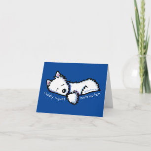 Westie DIDDLY SQUAT Instructor Car Magnet Dankeskarte