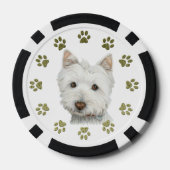 Westie Dog Art Poker Chips (Rückseite)