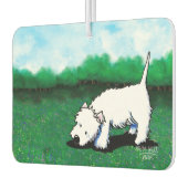 Westie Dog Autolufterfrischer (Links)