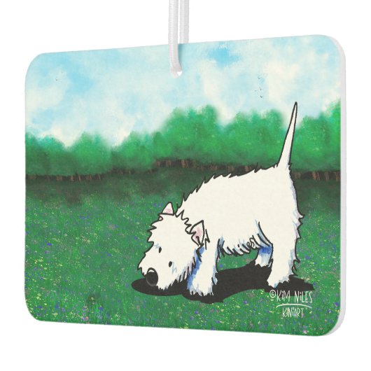 Westie Dog Autolufterfrischer (Links)
