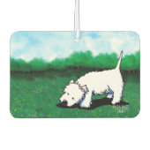 Westie Dog Autolufterfrischer (Vorderseite)