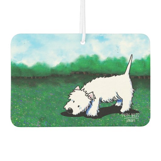 Westie Dog Autolufterfrischer (Vorderseite)