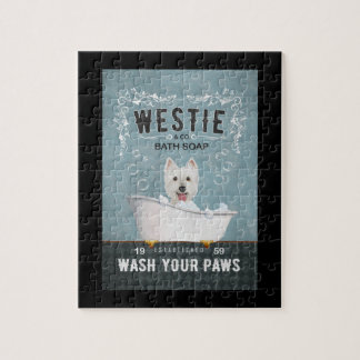 Westie Dog Bath Soap West Highland White Terrier Puzzle