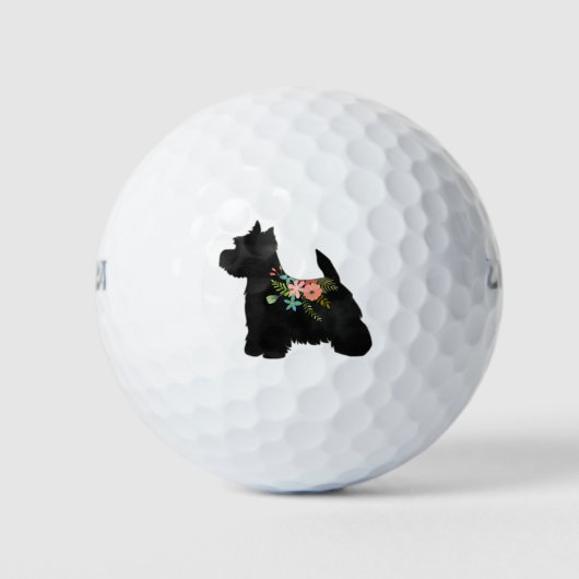 Westie Dog Breed Boho Silhouette Golfball (Vorderseite)