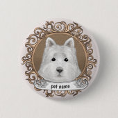 Westie Dog Button (Vorderseite)