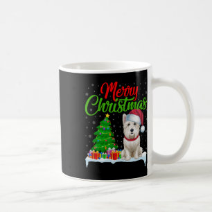 Westie Dog Christmas Tree Lights Funny Xmas Westie Kaffeetasse
