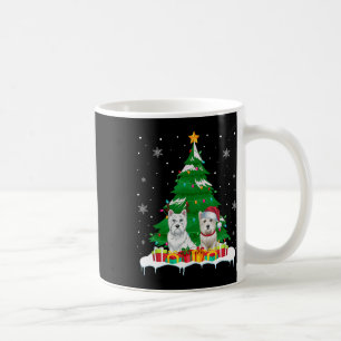 Westie Dog Christmas Tree Lights Santa Reindeer Xm Kaffeetasse