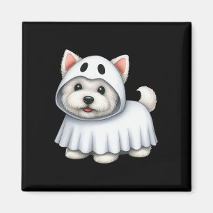 Westie Dog Halloween Kostüm Ghost West Terrier Magnet