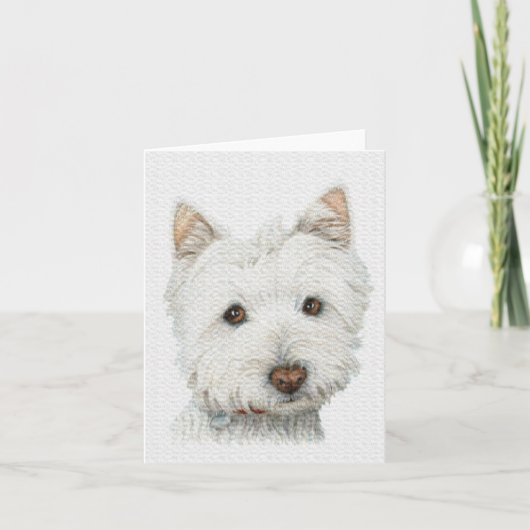 Westie Dog Karte (Vorderseite)