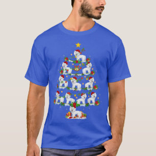 Westie Dog Lover Xmas Lights Westie Weihnachtsbaum T-Shirt