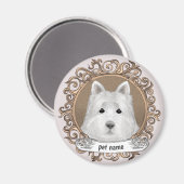 Westie Dog Magnet (Vorderseite/Rückseite)
