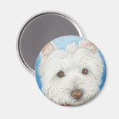 Westie Dog Magnet (Vorderseite/Rückseite)