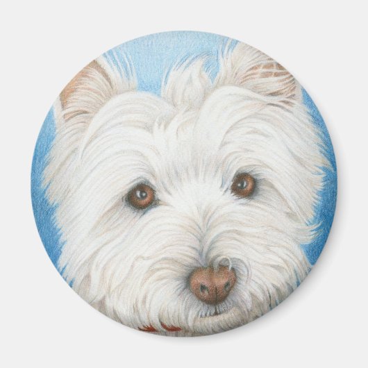 Westie Dog Magnet (Vorne)