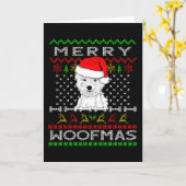 Westie Dog Merry Woofmas Weihnachten Karte (Gelbe Blume)