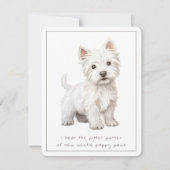 Westie Dog New Puppy Gratulations Card (Vorderseite)