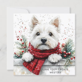 Westie Dog Niedlich Festive Holiday Card