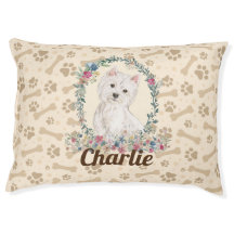 Westie Dog Paw Print & Dog Bone Niedlich