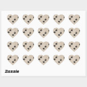 Westie Dog Paw Prints Herz-Aufkleber (Blatt)