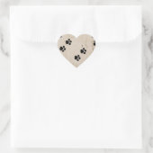 Westie Dog Paw Prints Herz-Aufkleber (Tasche)