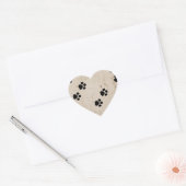Westie Dog Paw Prints Herz-Aufkleber (Umschlag)