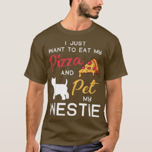 Westie Dog Pizza Lover Eigentümer Weihnachten Gebu T-Shirt