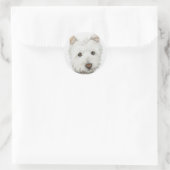 Westie Dog Runder Aufkleber (Tasche)