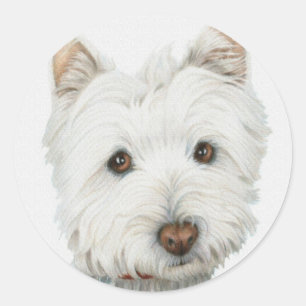 Westie Dog Runder Aufkleber