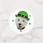 Westie Dog Saint Patrick's Day Irish Flag Konfetti (Klein Vorderseite)