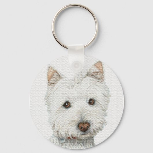 Westie Dog Schlüsselanhänger (Vorderseite)
