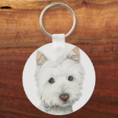 Westie Dog Schlüsselanhänger (Vorderseite)