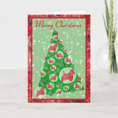 Westie Dog Silhouette Weihnachtsbaum Dekoration Karte (Vorderseite)