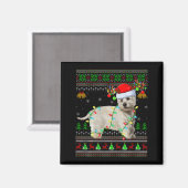 Westie Dog West Highland Terrier Ugly Christmas Sw Magnet (Vorderseite/Rückseite)