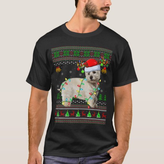 Westie Dog West Highland Terrier Ugly Christmas Sw T-Shirt (Vorderseite)
