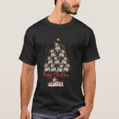 Westie Dog Xmas Lights Santa Westie Christmas Tree T-Shirt (Vorderseite)