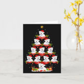 Westie Dog Xmas Tree Lighting Westie Christmas  Karte (Gelbe Blume)