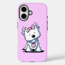 Westie Dot Girlie Dog iPhone Case