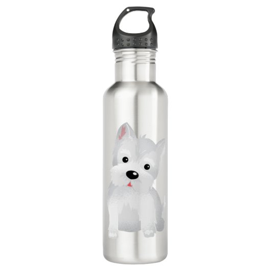 Westie Edelstahlflasche (Vorderseite)