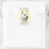 Westie Eggstra Special - Aufkleber (Tasche)