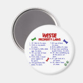 WESTIE-Eigentumsrechte 2 Magnet (Vorderseite/Rückseite)