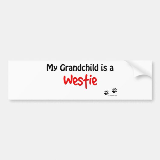 Westie Enkelkind Autoaufkleber (Vorne)