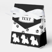 Westie Favor Box Paw Prints Geschenkschachtel (Vorderseite)