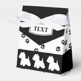 Westie Favor Box Paw Prints Geschenkschachtel