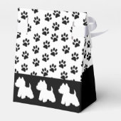 Westie Favor Box Paw Prints No Title Geschenkschachtel (Rückseite)
