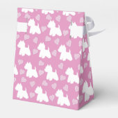 Westie Favor Box Pink Hearts Geschenkschachtel (Rückseite)