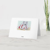 Westie Feiertagskarte (Rückseite)