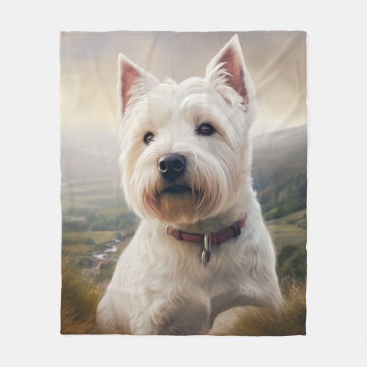 Westie Fleecedecke (Vorderseite)