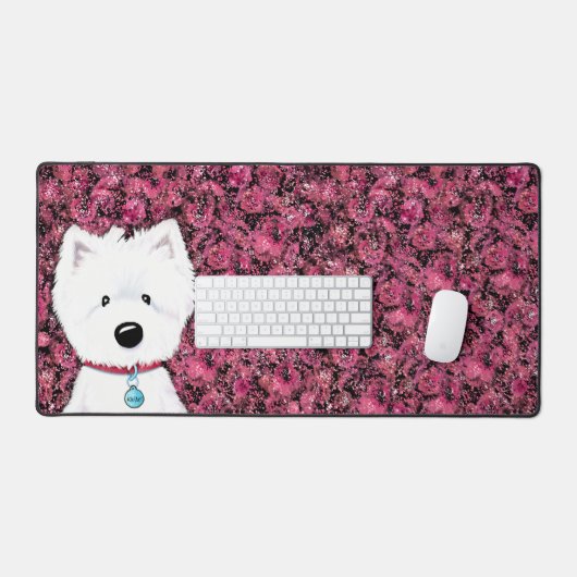 Westie Floral Impressions Desk Mat Schreibtischunterlage (Tastatur & Maus)