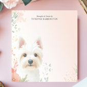 Westie Floral Personalisiert Notizblock